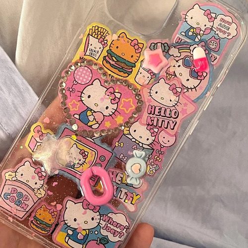 Capa De Celular Hello Kitty Para iPhone 16/15/14/13/12/11
