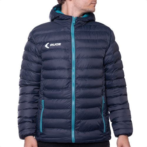 Imagen 1 de 7 de Campera Ruge Puff Light C/ Capucha Hombre Futbol