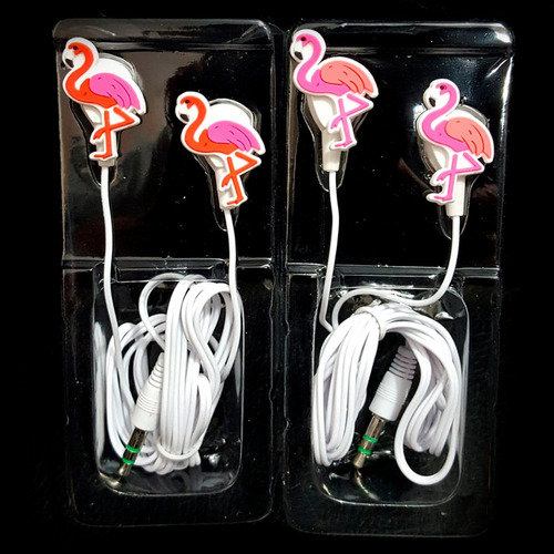 4 Fone De Ouvido Intra Auricular Flamingo Estéreo Celular
