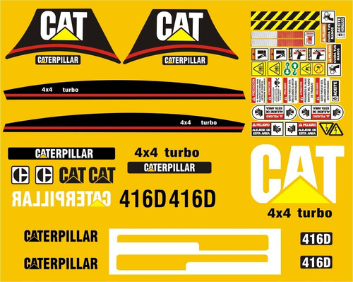 Calcomanías Para Retroexcavadora Caterpillar 416d