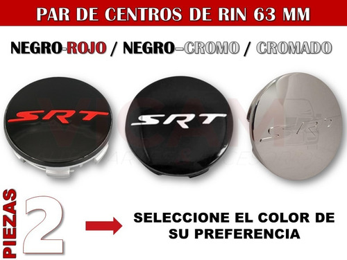 2 Centros De Rin Compatibles Con Dodge Srt 2011-2022 63 Mm