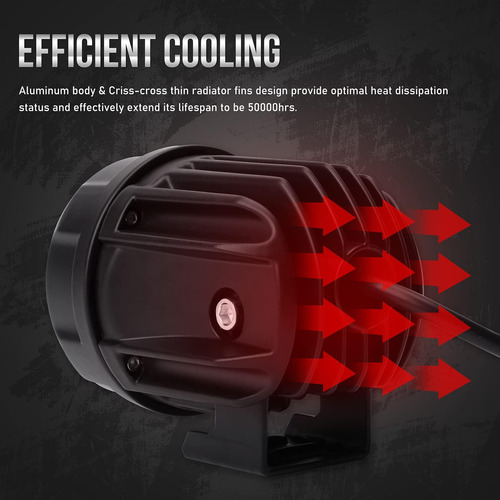 Luces De Conducción Led De 40w, 3 Pulgadas 4800lm De Lámpara