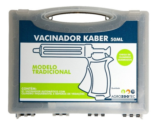 Pistola De Vacinar Gado Kaber Vision + Kit 10 Agulhas