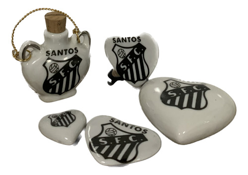 Kit 5 Miniaturas Colecionismo Santos Futebol Clube 