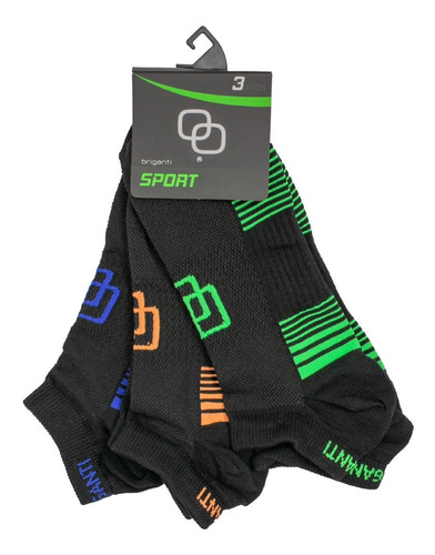 Imagen 2 de 10 de Medias Soquetes Hombre Running Briganti Pack X 3 Acc07269 N3