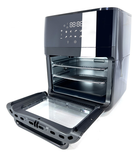 Freidora De Aire Sin Aceite Horno Panel Digital 12 L Unnic Color Negro