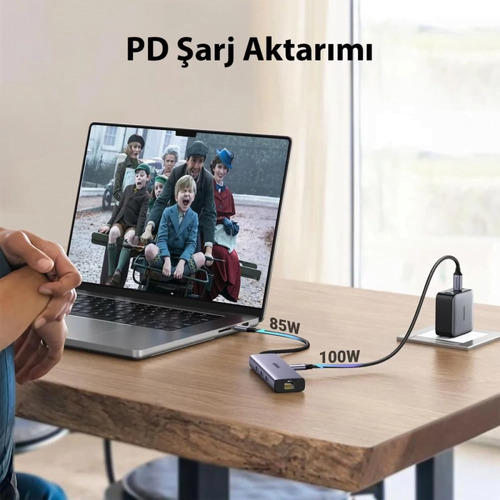 Docking Revodok 6 En 1 Hub Tipo C Usb 100w Hdmi Rj45 Ugreen