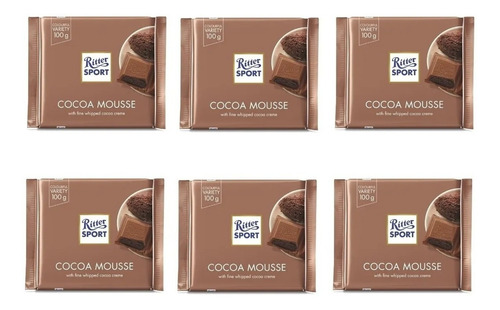 Chocolate Ritter Mousse De Chocolate Pack X 6 X 100g.