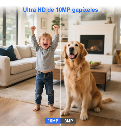 Ojo® 5g 10mp Cámara De Seguridad Wifi 2 Lente 2 Pantalla