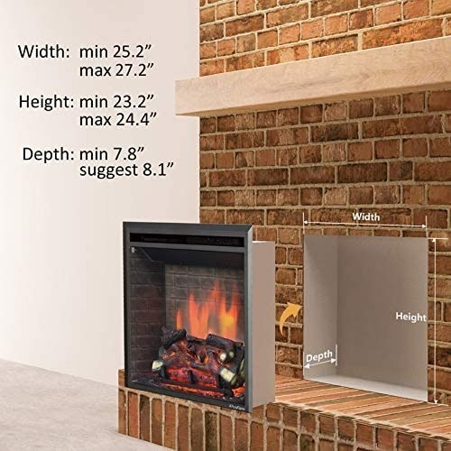 Imagen 3 de 4 de Chimenea Eléctrica - Pura Flame - 28 Pulgadas De Ancho