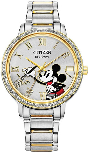 Citizen Disney Mickey Mouse Crystal Fe7044-52w 