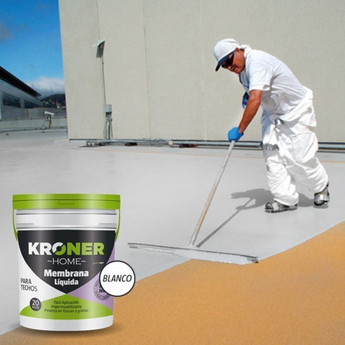 Imagen 3 de 9 de Membrana Líquida Techos Impermeable 20 Kg Kroner Oferta