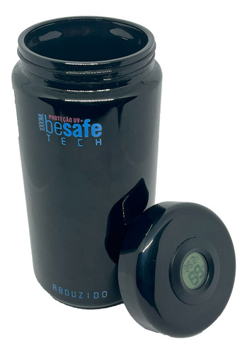 Pote De Vidro Uv Abduzido 1000 Ml Visor Conserva Umidade