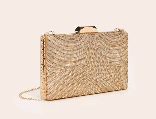 Bolsa Festa Clutch Dourada Com Alça Shein