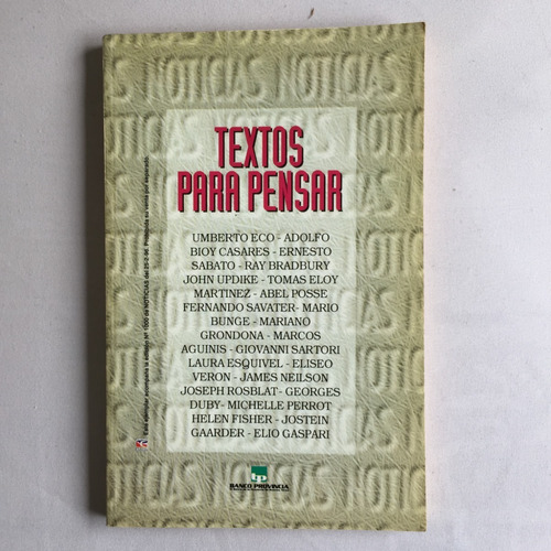 Textos Para Pensar - Varios Autores - Banco Provincia