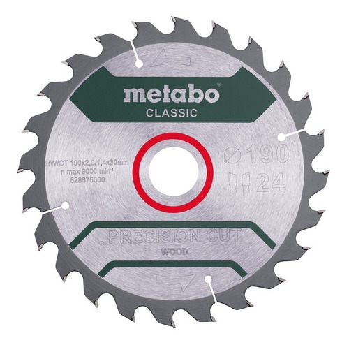 Disco Metabo 190mm 24 Dientes Precision Cut Classic