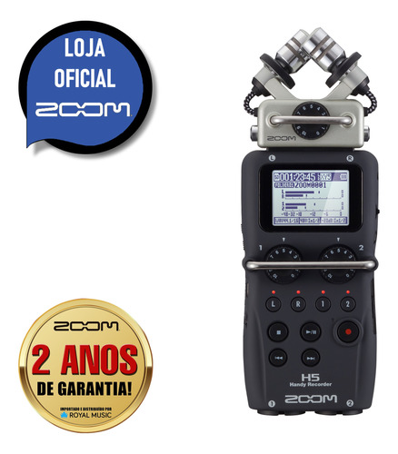Zoom Gravador Digital Portátil De Áudio H5