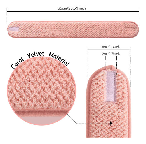 4 Cuidado Facial Banda Skincare Diadema Cabello Ajustable F