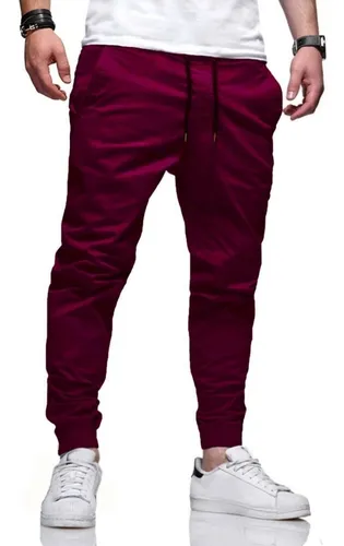 Cal a Masculina Super Fresca Sarja El stico Modelo Jogger