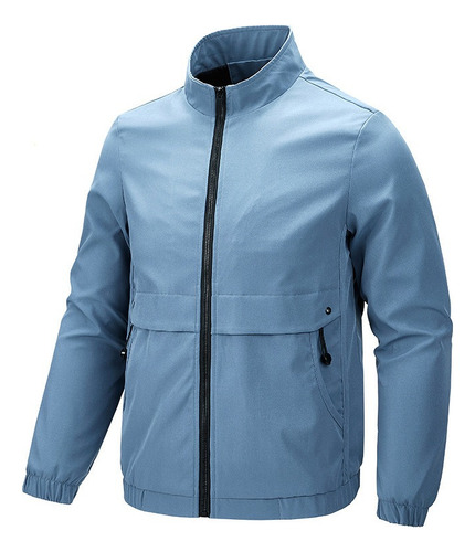 Primavera Chaqueta De Cuello Mao Casual Fina For Hombre