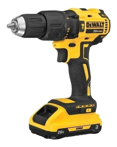 Imagen 1 de 2 de Taladro eléctrico percutor y destornillador DeWalt DCD778L1 inalámbrico 1750rpm 50Hz 340W amarillo 110V 20V
