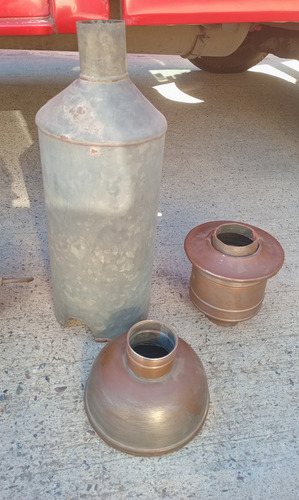 Antiguo Calefon De Baño En Cobre Y Bronce S/uso Unico (Usado)
