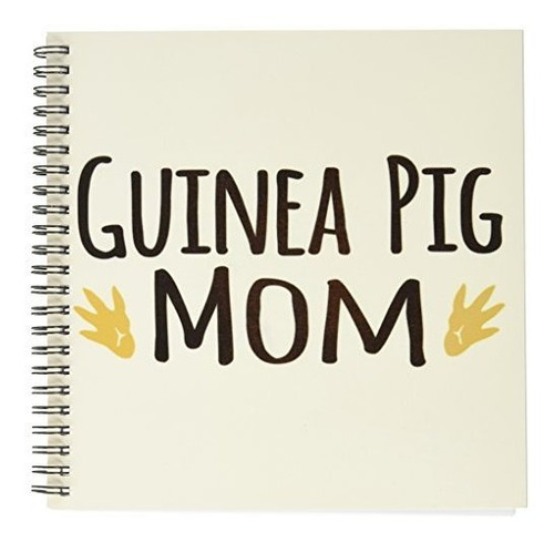 Libro Dibujo 3drose Guinea Pig Mom Con Huellas Marrones