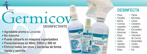 Desinfectante C/atomizador 60ml Practico Exhibidor C/10 Pz