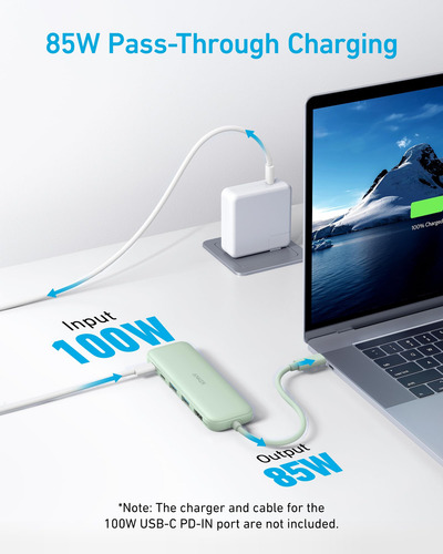 Hub Usb-c Anker 332 5 En 1 Con Pantalla Hdmi 4k Para Macbook