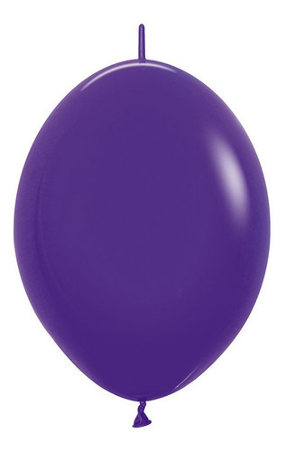 Bolsa Con 50 Globos Bipolo Link O Loon Violeta 6 Pulgadas