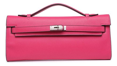 Bandolera Pequeña De Poliuretano Kelly Bag Con Hebilla Plate