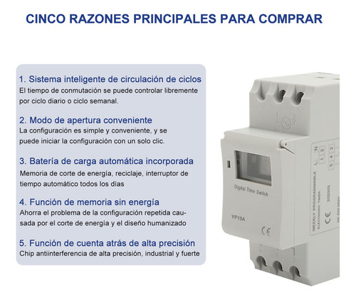 // Interruptor Digital 16a Temporizador Programable 110v