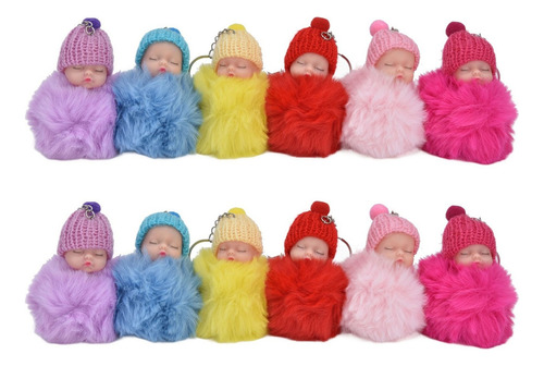 Llavero Fluffy Sleeping Baby Doll 12 Piezas Lovely Tiny S