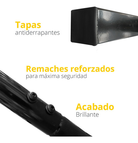 Barras Paralelas De Acero Negras Crossf Tayga Color Negro