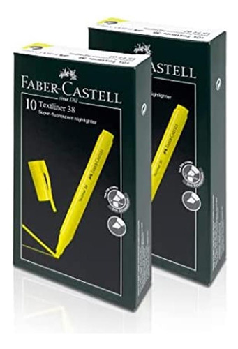 Faber-castell Textliner 38 Bolígrafo (amarillo) - 2 Anchos D