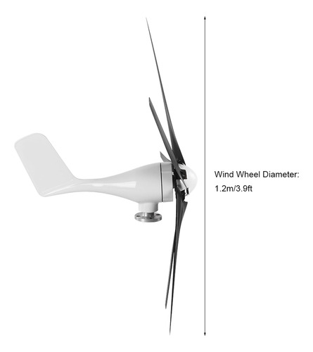 Generador Eólico 200w Turbina De Viento 48v 5 Aspas