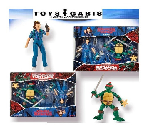Playmates Set Stranger Things Vs Tortugas Ninja Eleven 2fig