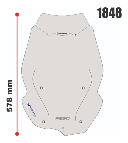 Motobolha Bmw F850 Gs Todas C/defletor 18-21 Parabrisa 1848