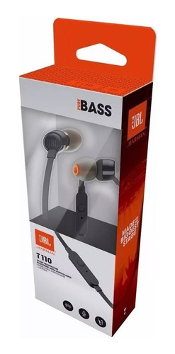 Imagem 7 de 8 de Fone De Ouvido Intra Auricular Jbl T110 Preto Com Microfone