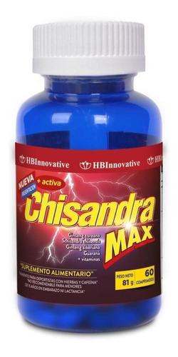 Imagen 1 de 1 de Energizante - Chisandra Max X 60 Capsulas