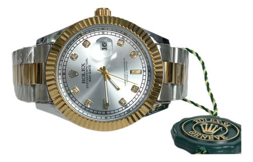 Reloj Date Just Platino Silver Cuarzo  (Reacondicionado)