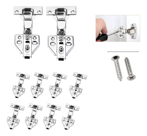 10 Bisagra Bidimensional De Cubierta Completa De Brazo Recto