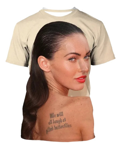 Camiseta De Manga Corta Con Estampado 3d Megan Fox