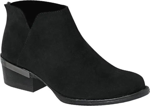 Botas Botines Vaqueros Dama Negros Tacon Bajo 4,5cm