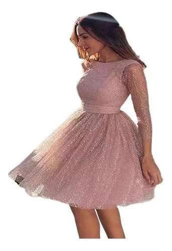 Elegante Vestido De Encaje Sin Espalda Para Fiesta De Noche.