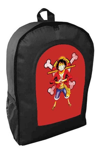 Mochila Negra Anime One Piece Adulto / Escolar C4