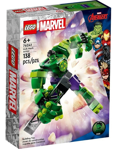 Lego Marvel - Armadura Robótica De Hulk (76241) Cantidad de piezas 138