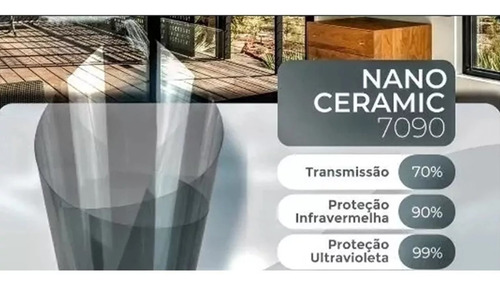 Película Térmica Residencial Nano Cerâmica 1m X 2m