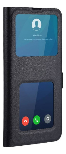 Funda De Piel Para Oppo A5 5g 2025, A5 Pro/a3 Pro, Con 2 Ventanas De Visualización Y Función Atril