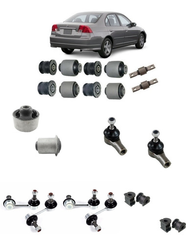 Kit Buchas Suspensão Diante Traseira Honda Civic 2003 A 2006